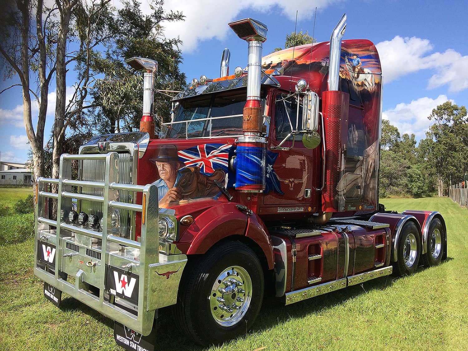 red truck header with australian design
